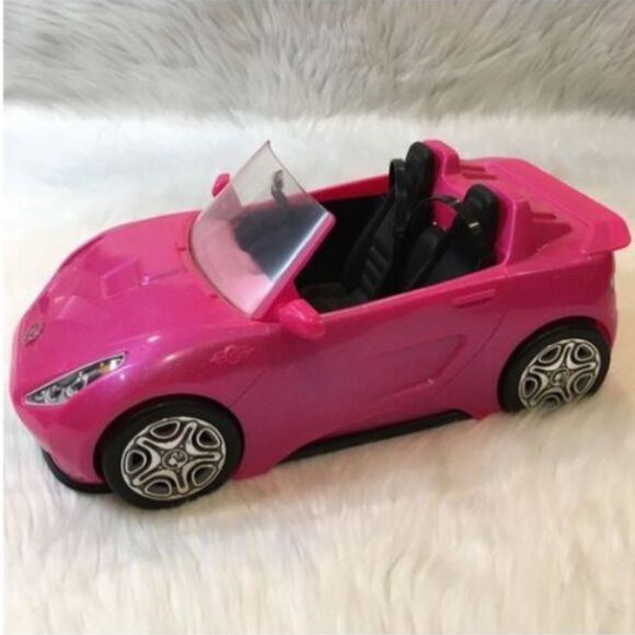 Barbie Glam Convertible Car Hot Pink Two Seat Cruiser Vacation Beach California - Picture 4 of 8
